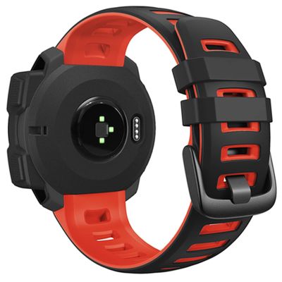 COEPMG Silicone Watch Band for Garmin Instinct/Instinct Tide/Esports/Solar/Tactical Replacement Watch Band Wristband Strap (Color : Black Red, Size : Instinct Tactical)