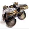 ALFAMART Vintage Royal Marine Brass Binoculars with Protective Flip Lenses - Timeless Nautical Elegance view 1