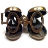 ALFAMART Vintage Royal Marine Brass Binoculars with Protective Flip Lenses - Timeless Nautical Elegance view 2