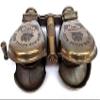 ALFAMART Vintage Royal Marine Brass Binoculars with Protective Flip Lenses - Timeless Nautical Elegance view 3