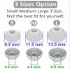 12 Pairs Ear Tips Buds Compatible with Skullcandy in-Ear Earphone, Replacement Flexible Silicone Eartips Earbuds Accessories Compatible with Skullcandy Dime/Sesh Evo/Jib/Ink'd+ - Gray view 3