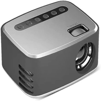 JYYBN Mini Portable Easy to Carry 1080P USB HD LED Home Media Video Player Cinema Micro Projector (Color : Gray)