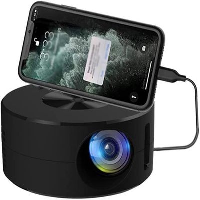 JYYBN Black LED Projector Support 1080P Home Theater Media Player Home Wired Same Screen Projector (Color : A, Size : 110 * 110 * 47mm)