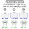 12 Pairs Ear Tips Buds Compatible with Skullcandy in-Ear Earphone, Replacement Flexible Silicone Eartips Earbuds Accessories Compatible with Skullcandy Dime/Sesh Evo/Jib/Ink'd+ - White view 3