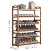 TOMYEUS Shoes Shelf Shoe Rack 6-Layer Floor Shoe Shelf Bedroom Living Room Display Rack Corridor Shoe Organizer Kitchen Tableware Storage Shelf Stackable Shoe Rack view 3
