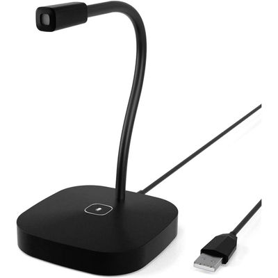 FRAHS USB Computer Podcast Microphone for Desktop & Laptop with Mute Button - Streaming/Gaming Plug and Play Recording for Desktop & Laptop (Color : Black)