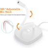 FRAHS USB Computer Microphone, Plug &Play Desktop Omnidirectional Condenser PC Laptop Mic, Mute Button with LED Indicator for Desktop & Laptop (Color : White) view 4