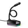 Sxdthy USB Computer Microphone, Goose-Neck Mic Microphone for Computer with RGB Rainbow Light for Online Chatting, Home Studio, Podcasting, Gami view 1