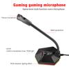 Sxdthy USB Computer Microphone, Goose-Neck Mic Microphone for Computer with RGB Rainbow Light for Online Chatting, Home Studio, Podcasting, Gami view 3