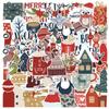 Christmas Stickers 50 Pcs Cute Waterproof Funny Holiday Stickers for Laptop, Skateboard, Suitcase, Cars, Luggage, Water Bottle, Bicycle, Motorcycle - Christmas Theme for Teens, Kids, Girls view 2