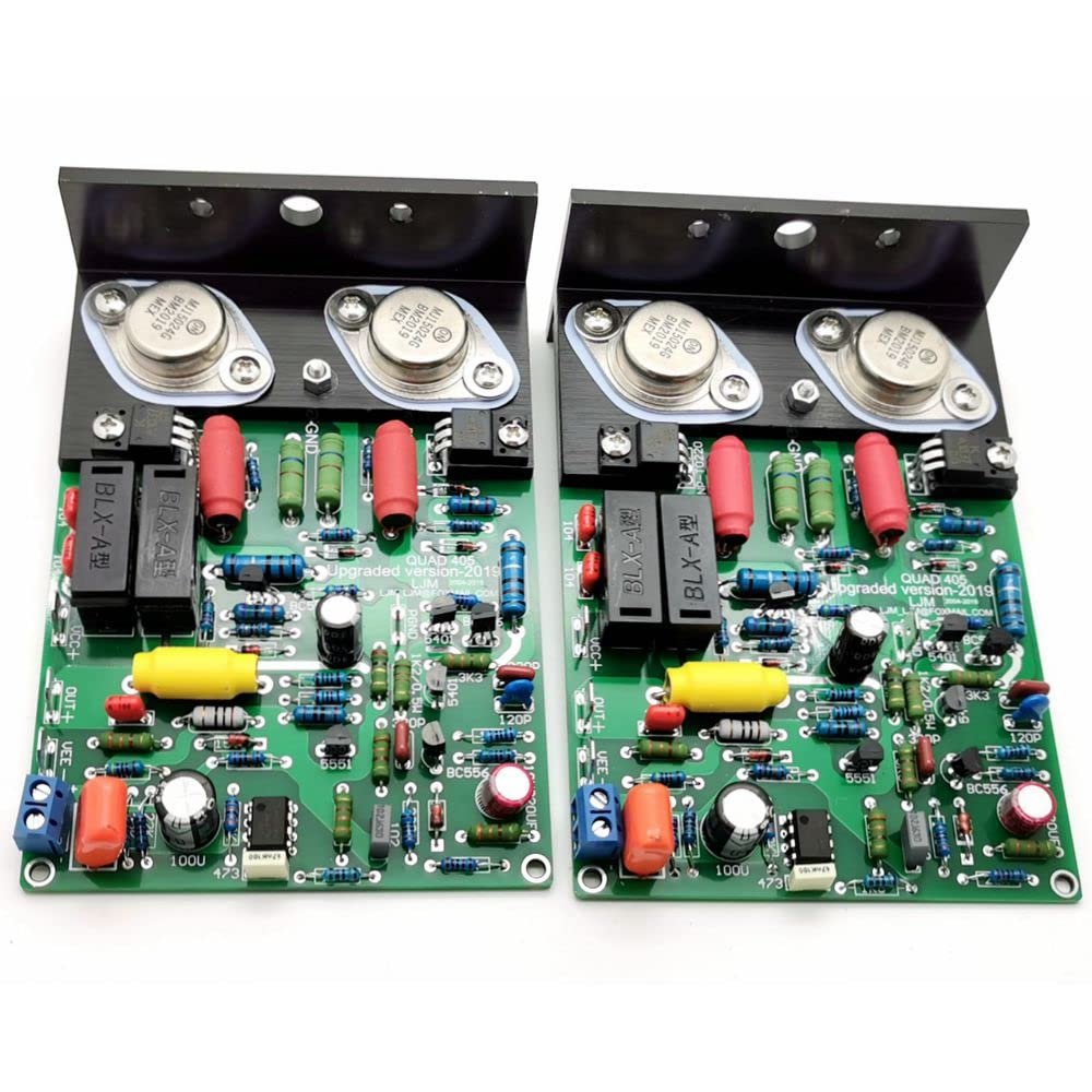 1pair DIY Kits for Original QUAD405 Amplifier Board MJ15024 Dual Channel with Aluminum Angle