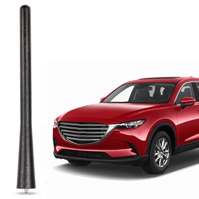 Anina 7 Inch Car Antenna Mast for 2004-2012 Mazda 3/5 /6 /CX-7 AM/FM Radio Rubber Antenna Car Wash Proof (Black)