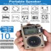 ZHIWHIS Shortwave Radio, MP3 Player with Weather Radios Portable AM FM, Retro Bluetooth Speaker with 6 EQ Modes, Rechargeable Alarm Clock Receiver with Sleep Time and NOAA Alerts ZWS-701 view 2