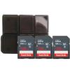 3X Ultra 128 GB SDXC UHS I Memory Card 100 MBs + Memory Card Holder view 1