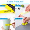 USUPERINK 2 Pack Compatible for Brother P Touch M Tape M-K631 MK631 M631 M-631 12mm 1/2 Inch 0.47'' Yellow Label Tape for PT-45M PT-55BM PT-55S PT-65 PT-65SB Label Maker Tape Black on Yellow view 3
