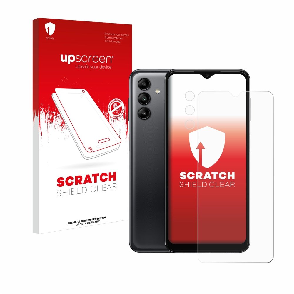 upscreen Scratch Shield Screen Protector compatible with Samsung Galaxy A04s (Front+Camera) - HD-Clear, Anti-Fingerprint