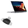 BoxWave Smart Gadget Compatible with Lenovo ThinkPad X1 Yoga (21CD) - AllReader SD Card Reader, microSD Card Reader SD Compact USB - Jet Black view 1
