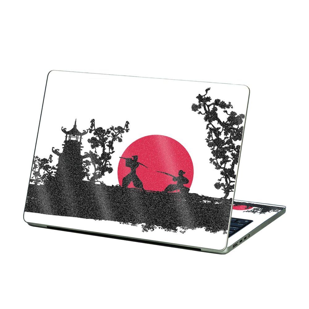 MightySkins Glossy Glitter Skin Compatible with Apple MacBook Air 13.6 M2 (2022) - Nihon Samurai | Protective, Durable High-Gloss Glitter Finish | Easy to Apply and Change Styles | Made in The USA