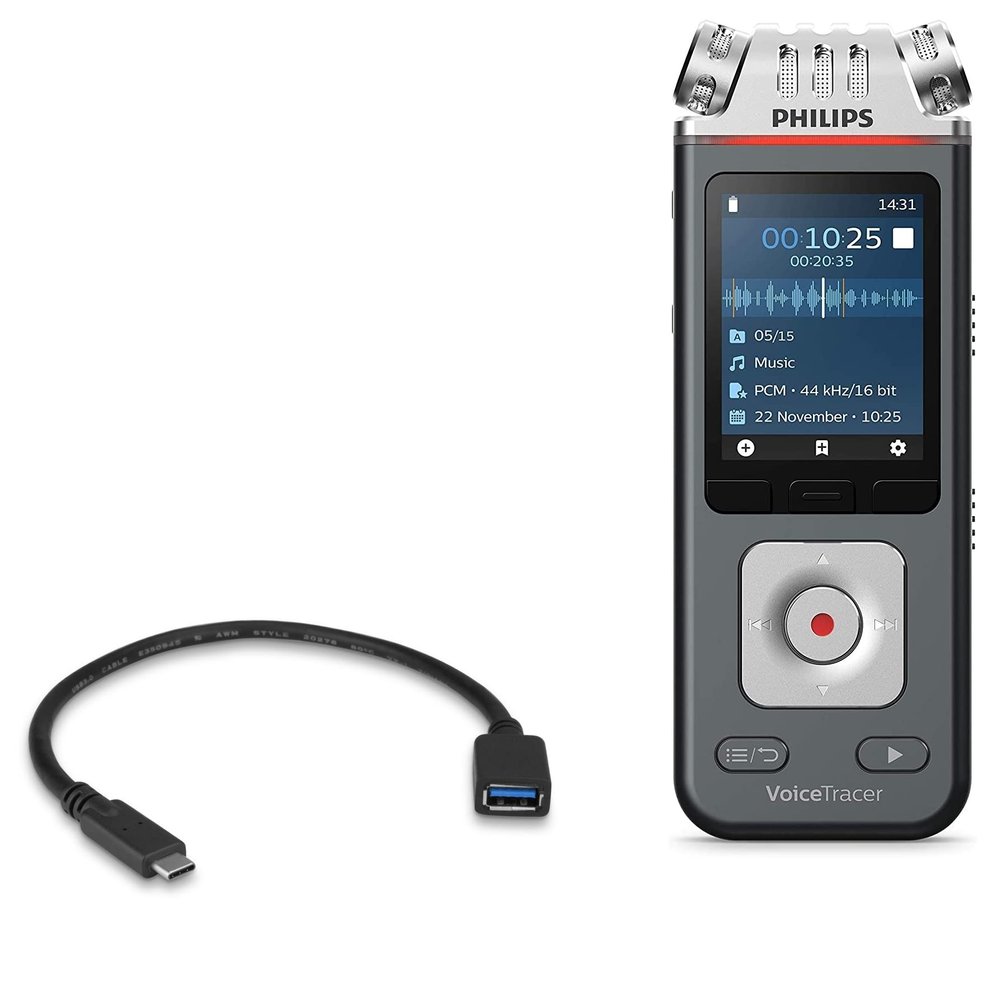 BoxWave Cable Compatible with Philips VoiceTracer (DVT6110) - USB Expansion Adapter, Add USB Connected Hardware to Your Phone