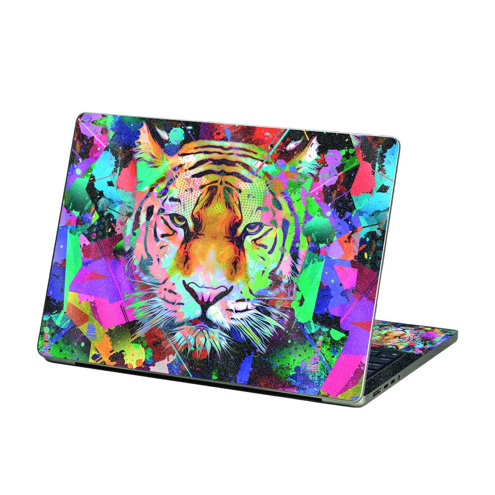 MightySkins Glossy Glitter Skin Compatible with Apple MacBook Air 13.6 M2 (2022) - Neon Tiger | Protective, Durable High-Gloss Glitter Finish | Easy to Apply and Change Styles | Made in The USA