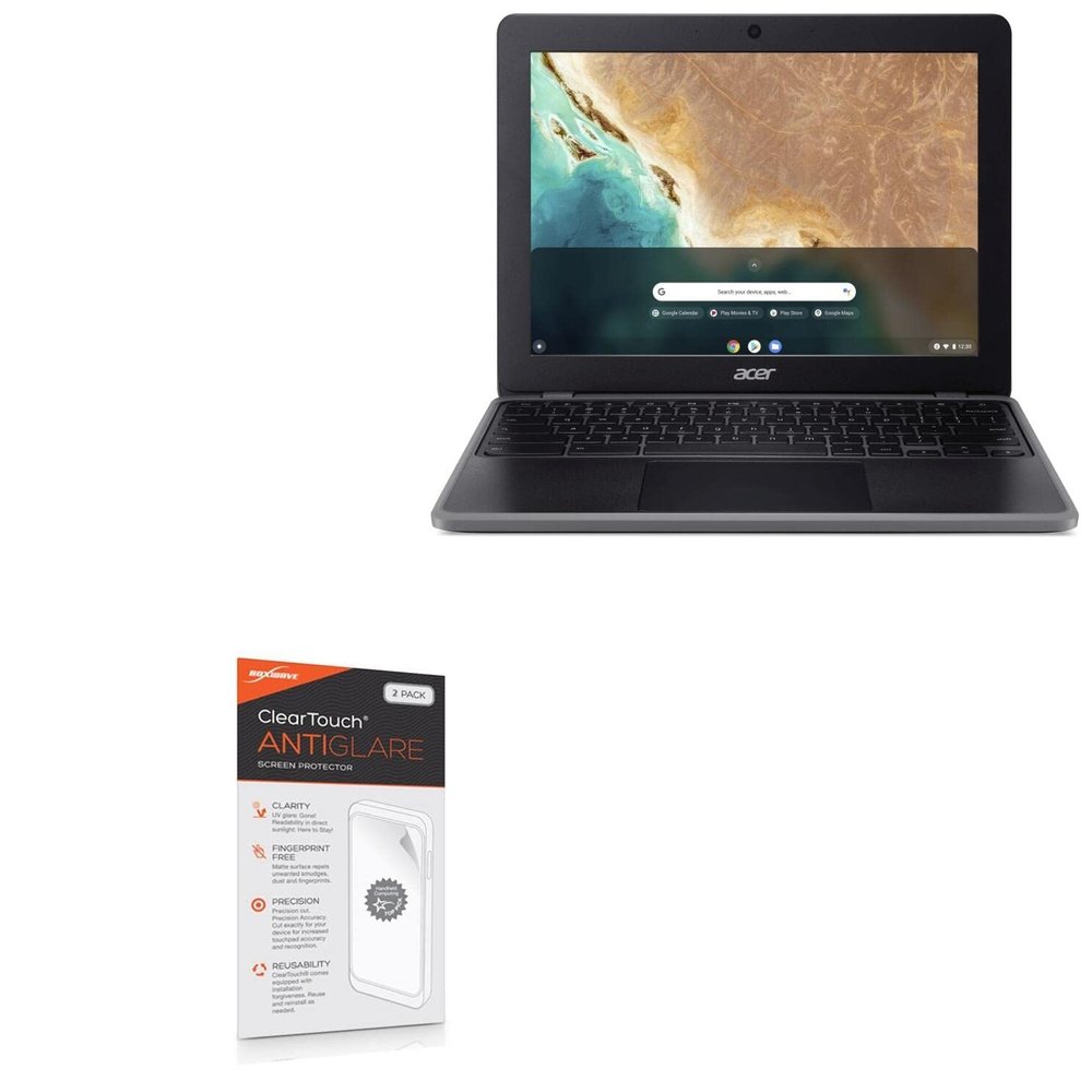 BoxWave Screen Protector Compatible with Acer Chromebook 512 (C852) - ClearTouch Anti-Glare (2-Pack), Anti-Fingerprint Matte Film Skin