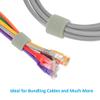 Beszin 0.8 Inch Hook and Loop Strap Tape, 50 Feet, Self Adhesive Tape Strip, Sticky Back Fastener, Interlocking Tape Roll, Cable Ties, Multi-Use Ties, Gray Color view 4