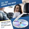 KLIM Discman Portable Player with Headphones, Built-in Battery - New - Compact CD Player for Home and Car - Compatible with SD Card, CD-R, CD-RW, MP3, WMA - 5 EQ Effects -Clear White view 3