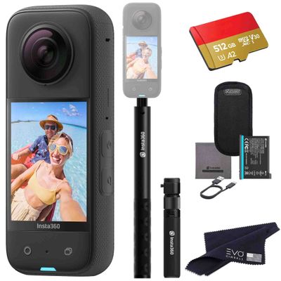 Insta360 X3 Bullet Time Bundle- Waterproof 360 Action Camera with 1/2" 48MP Sensors, 5.7K 360 HDR Video, 72MP 360 Photo, 60fps Me Mode, 2.29" Touchscreen, AI Editing |Bundle includes Bullet time&512GB