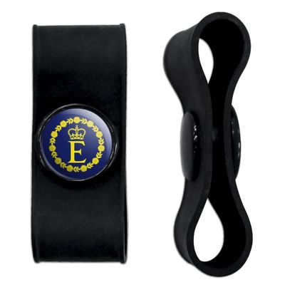 GRAPHICS & MORE Queen Elizabeth II Flag Headphone Earbud Cord Wrap - Charging Cable Manager - Wire Organizer Set of 2 - Black