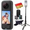 Insta360 X3 - Waterproof 360 Action Camera with 1/2" 48MP Sensors, 5.7K 360 HDR Video, 72MP 360 Photo, 4K Single-Lens, 60fps Me Mode, 2.29" Touchscreen, AI Editing |Bundle Includes 2-in-1&1TB view 1