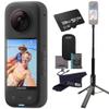 Insta360 X3 - Waterproof 360 Action Camera with 1/2" 48MP Sensors, 5.7K 360 HDR Video, 72MP 360 Photo, 4K Single-Lens, 60fps Me Mode, 2.29" Touchscreen, AI Editing |Bundle Includes 2-in-1&128GB view 1