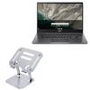 BoxWave Stand and Mount Compatible with Acer Chromebook 514 (CB514-1WT) - Executive VersaView Laptop Stand, Ergonomic Adjustable Viewing Angle Metallic Riser - Metallic Silver view 1