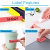 USUPERINK 100 Pack Compatible for Brother P Touch M Tape M-K421 MK421 M421 M-421 9mm 3/8 Inch 0.35'' Red Label Tape for PT-45M PT-55BM PT-55S PT-65 PT-65SB Label Maker Tape Black on Red view 3