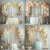 20 ft x 10 ft Wrinkle Free Ivory Backdrop Curtain for Wedding Parties, Polyester Ivory Photo Backdrop Drapes 4 Panels 5x10ft for Baby Shower Photoshoot Engagement Birthday Party Photography Background view 3