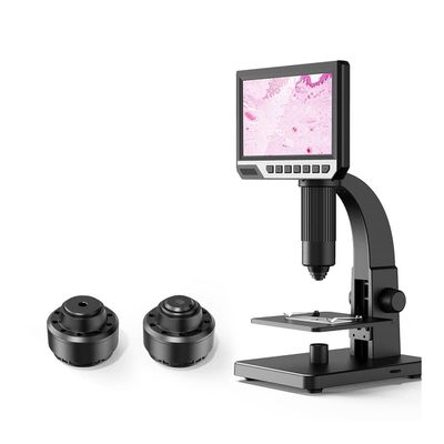 Microscope Kit 7 Inch IPS Screen Industrial Digital Microscope Camera 0-2000x Multipurpose Camera Microscope Lens Adapters