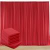 10 ft x 20 ft Wrinkle Free Red Backdrop Curtain for Parties, Polyester Photography Backdrop Drapes for Birthday Party Baby Shower, Thick Background Curtain for Backdrop Stand, 4 Panels 5 ft x 10 ft view 1