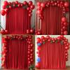 10 ft x 20 ft Wrinkle Free Red Backdrop Curtain for Parties, Polyester Photography Backdrop Drapes for Birthday Party Baby Shower, Thick Background Curtain for Backdrop Stand, 4 Panels 5 ft x 10 ft view 3