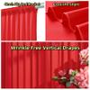 10 ft x 20 ft Wrinkle Free Red Backdrop Curtain for Parties, Polyester Photography Backdrop Drapes for Birthday Party Baby Shower, Thick Background Curtain for Backdrop Stand, 4 Panels 5 ft x 10 ft view 4