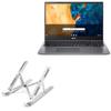 BoxWave Stand and Mount Compatible with Acer Chromebook 515 (CB515-1W) - Compact QuickSwitch Stand, Portable Multi Angle Viewing Foldable Riser - Metallic Silver view 1