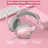 Anivia G1 Pink Gaming Headset for PS4, PS5, Xbox One, PC, Switch, Wired Over-Ear Headphone with Noise Isolation Microphone, Surround Sound Headphone with LED Light view 4