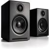 Audioengine A2 Black 24 Bit Pc Speakers for Desktop and S6 Gray Subwoofer for Music Gaming Movies Studios Dorms Bedrooms Offices view 2