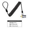 LORADAR 5Pack Single Package keyed Alike Security Hardware Cable Lock Kit Laptop Lock 5Keys 6.2Ft for Monitors, Laptops, MacBooks, Tablets, iPad,Mac mini (5PCS keyed Alike) view 3