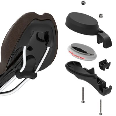 Bike Hidden Mount Compatible with AIRTAG Under The Seat Rails, GPS Tracker Anti-Theft Solution, Waterproof Bicycle Saddle Holder for Most Cycling, and Two Installation Adapters Included