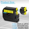 USUPERINK 30 Pack Compatible for Brother P Touch M Tape M-K621 MK621 M621 M-621 9mm 3/8 Inch 0.35'' Yellow Label Tape for PT-45M PT-55BM PT-55S PT-65 PT-65SB Label Maker Tape Black on Yellow view 2