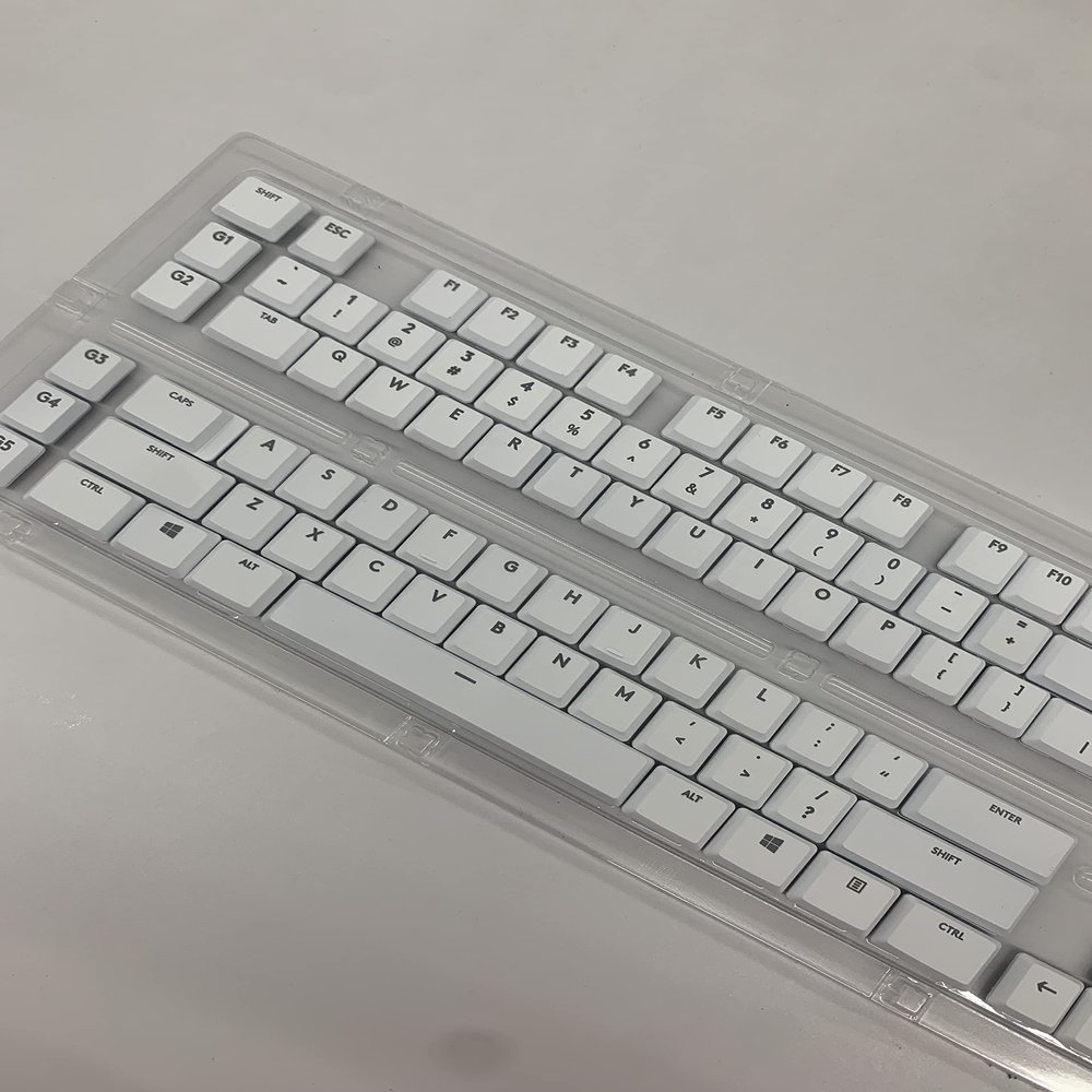for Logitech G915TKL G915 G815 Keyboard keycaps, 111 Full Keys. Replacement Keycaps DIY Colored Keycaps (White)