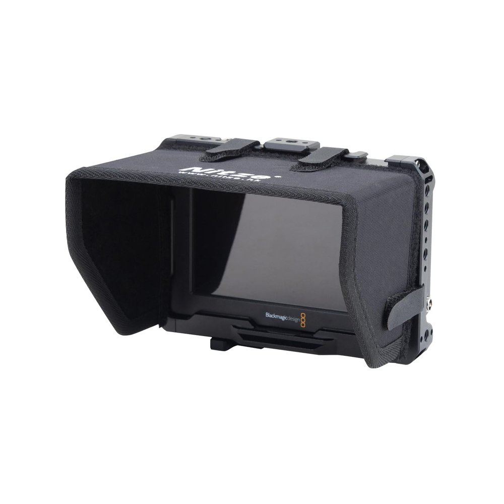 Nitze Cage Kit for Blackmagic Video Assist 5" 12G / 3G, with Sunhood, HDMI and USB-C Cable Clamps - JT-B01B