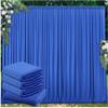 20ft x 10ft Wrinkle Free Royal Blue Backdrop Curtain for Party, Polyester Royal Blue Photo Backdrop Drapes 4 Panels 5x10ft for Birthday Photography Background Weddings Baby Shower Party view 1
