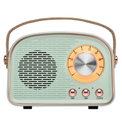 Aresrora Retro Bluetooth Speakers,Wireless Vintage Speaker,Outdoors Wireless Portable Bluetooth Speaker Supports TWS Pairing/U-Disk/TF Card/AUX for Home,Travel,Outdoor (Cyan)