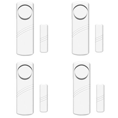 4 Pack Door Window Alarm,Magnetic Burglar Alert Sensor, Loud Door Alarms for Kids Safety, DIY for Home Security, Office Protection,Swimming Pool Door Alarm