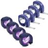 4 Clear Plasitc + 4 Metallic Silver Compatible with Dymo Letratag Refills 12mm x 4m 1/2" x 13' Label Tape view 1
